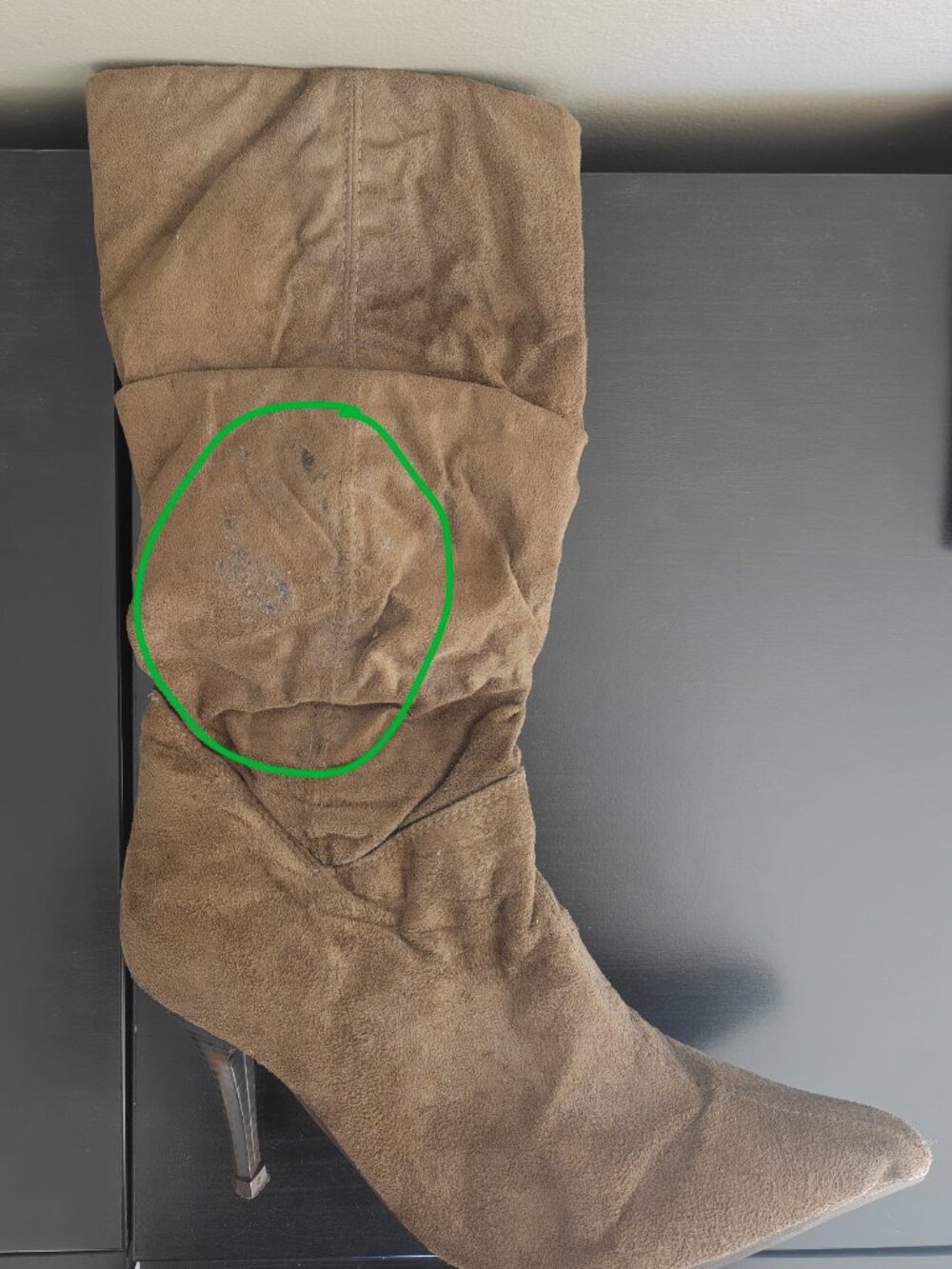Taupe Suede Boots - Picture 5 of 7